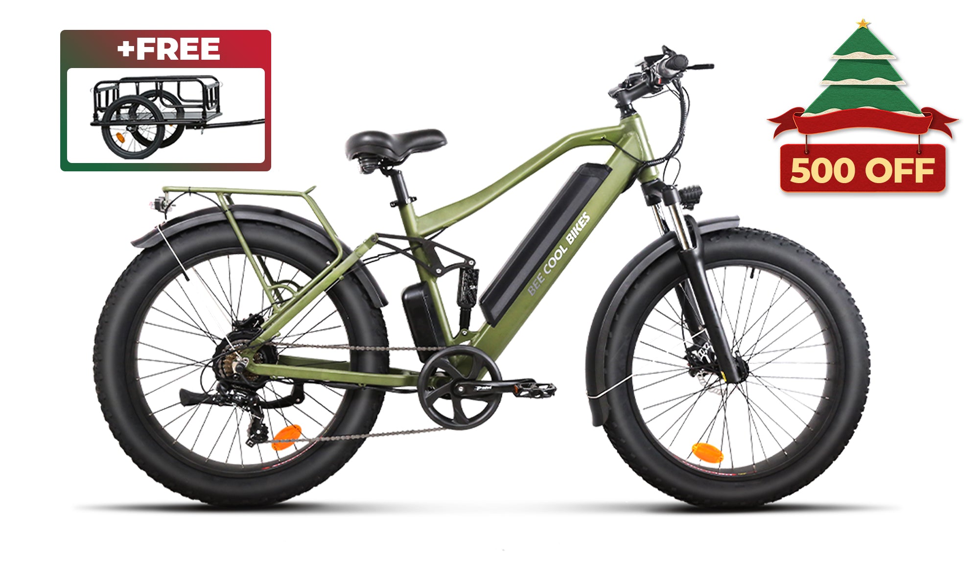 Bee Cool Adventurer E Bikes Soft Tail Long Range E Bikes