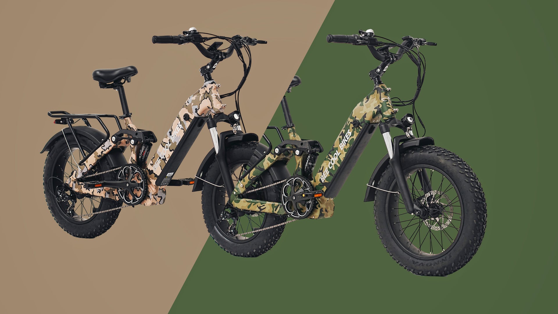 Unleash Your Wild Side with the New Bee Ranger Forest Camo and Desert Camo E-Bikes