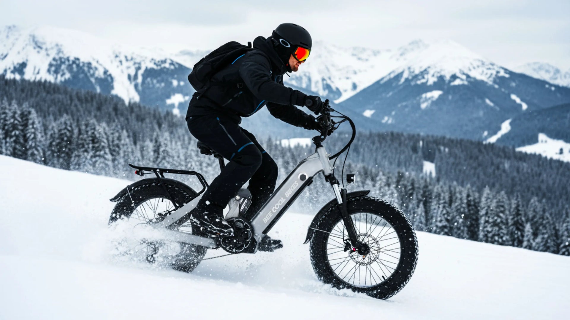how to safely use front and rear brakes while riding an e-bike in winter