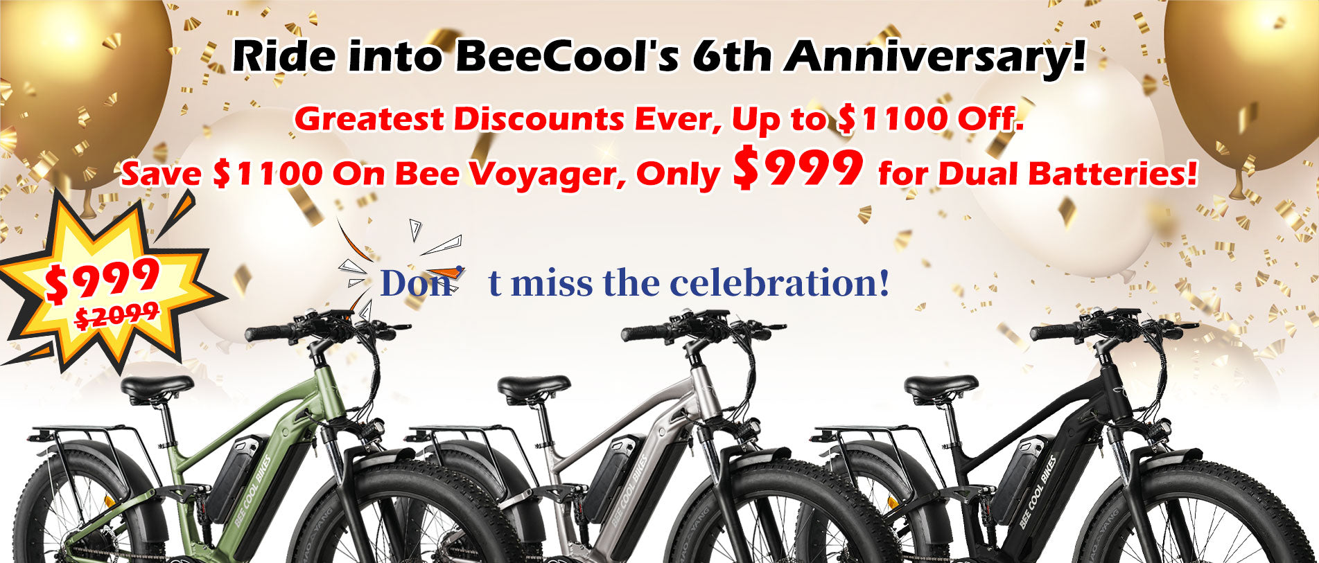 BeeCool Bikes 6th Anniversary Sale Is Here: Save Up to $1,100 on America's Best Value Electric Bikes