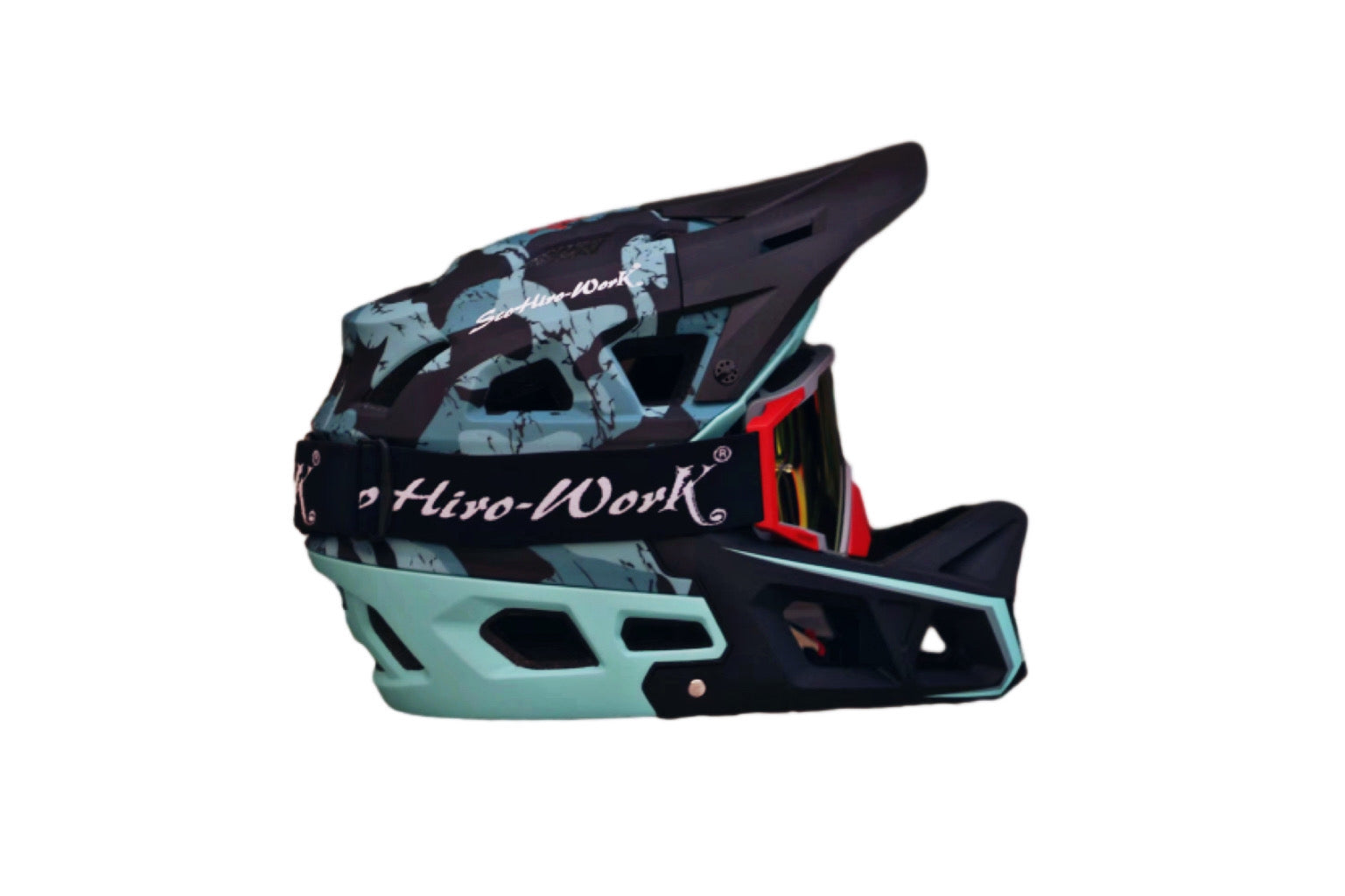 bike helmet tactical Full Face Mountain Bike Helmet for Men & Women With Goggles