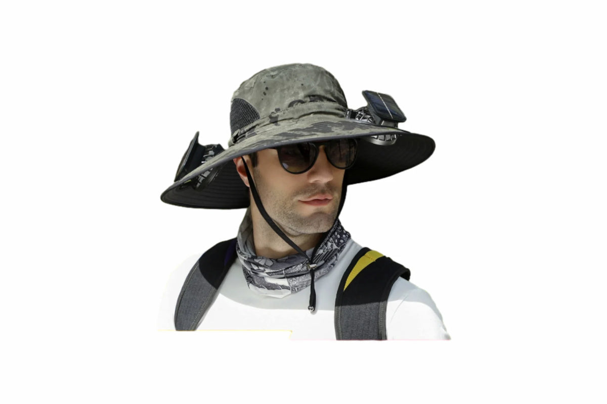 Solar Dual-Fan Hat for Summer Riding & Fishing