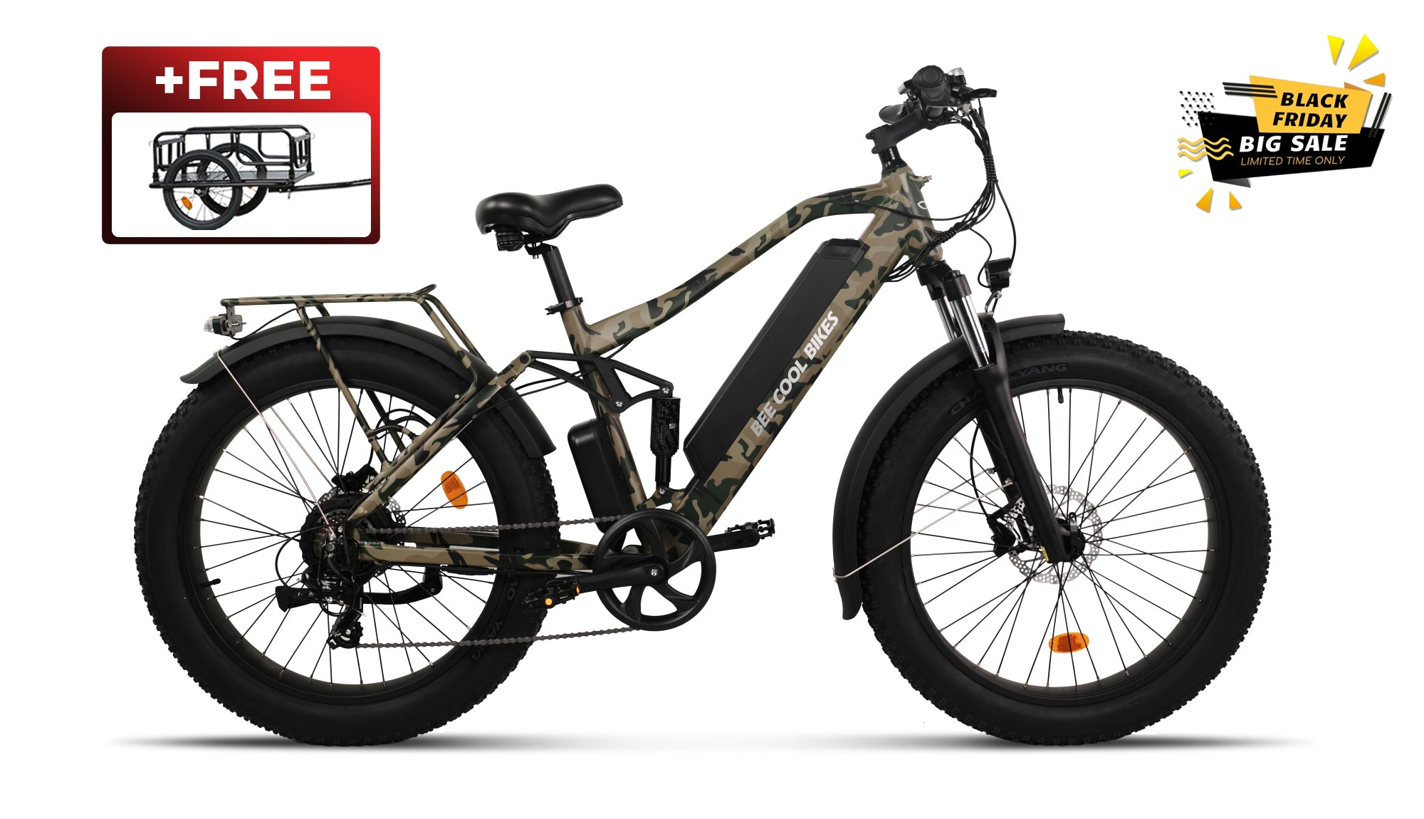 BeeCool Adventurer E-Bikes Soft Tail Long Range E-Bikes