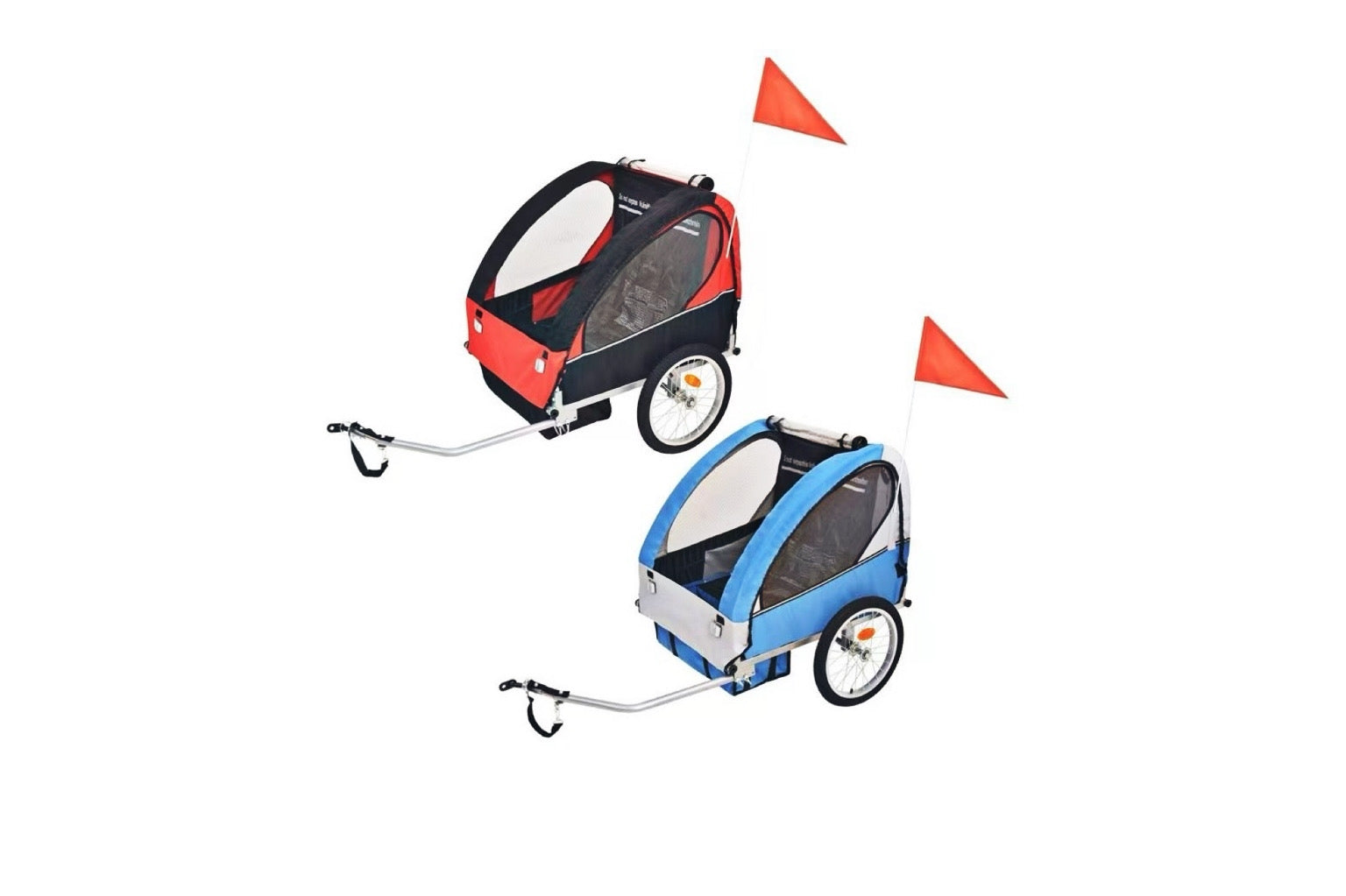 Kid Ebike Trailer With Double Seats For Two Children