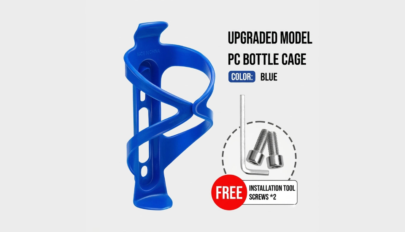 Upgraded PC Water Bottle Cage – Heavy Duty & Lightweight Bicycle Bottle Holder