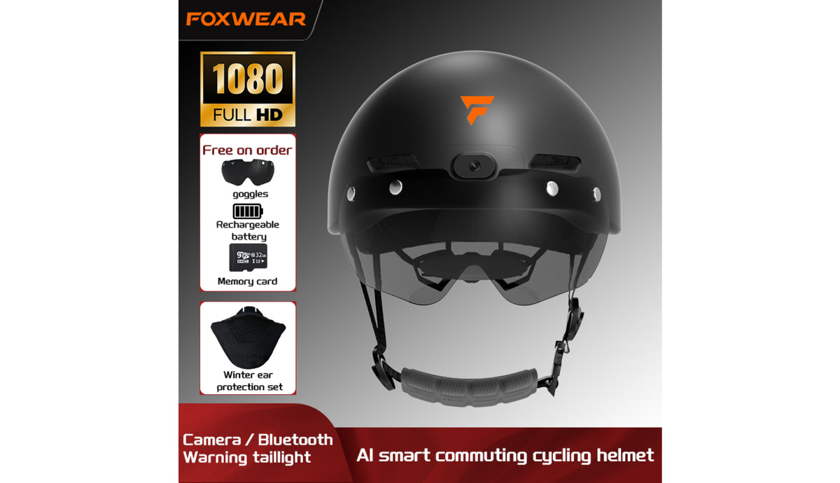 AI Voice Control Smart E-Bike Helmet with Camera