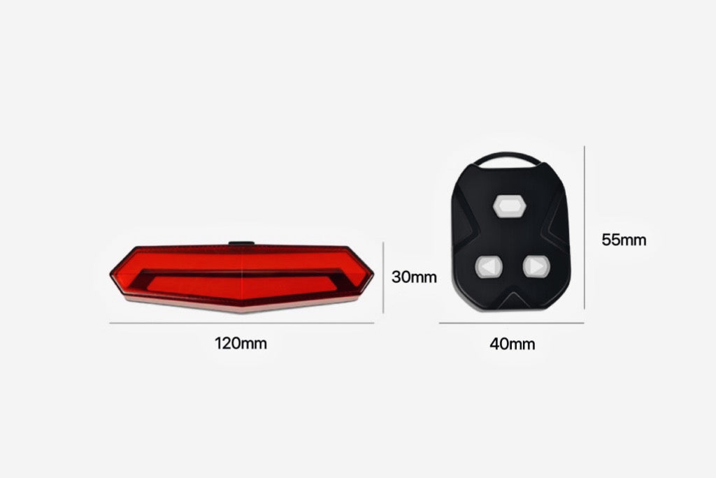 USB Charging Waterproof Turn Signal Wireless Remote Control Tail-light