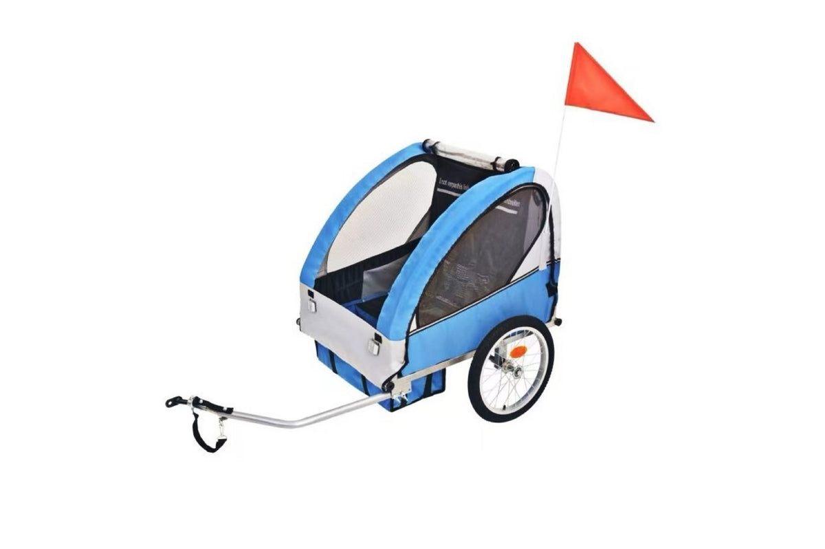 Kid Ebike Trailer With Double Seats For Two Children