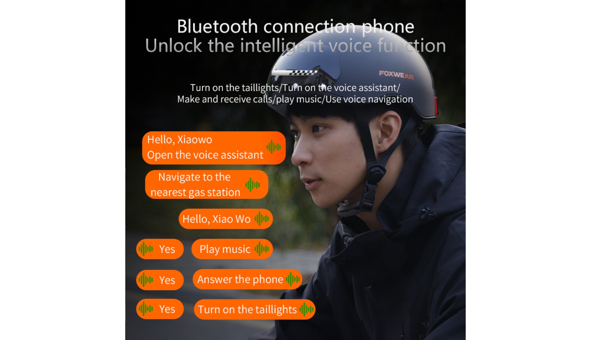 AI Voice Control Smart E-Bike Helmet with Camera