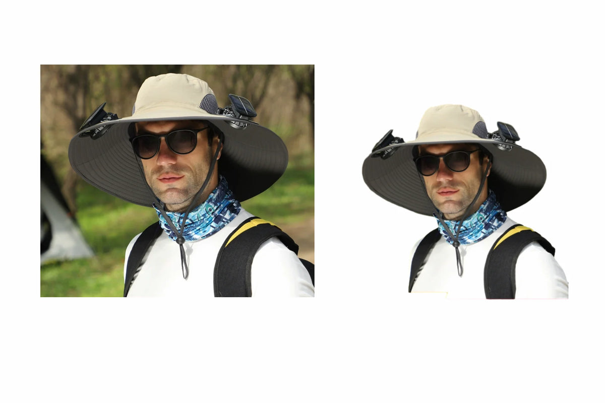 Solar Dual-Fan Hat for Summer Riding & Fishing