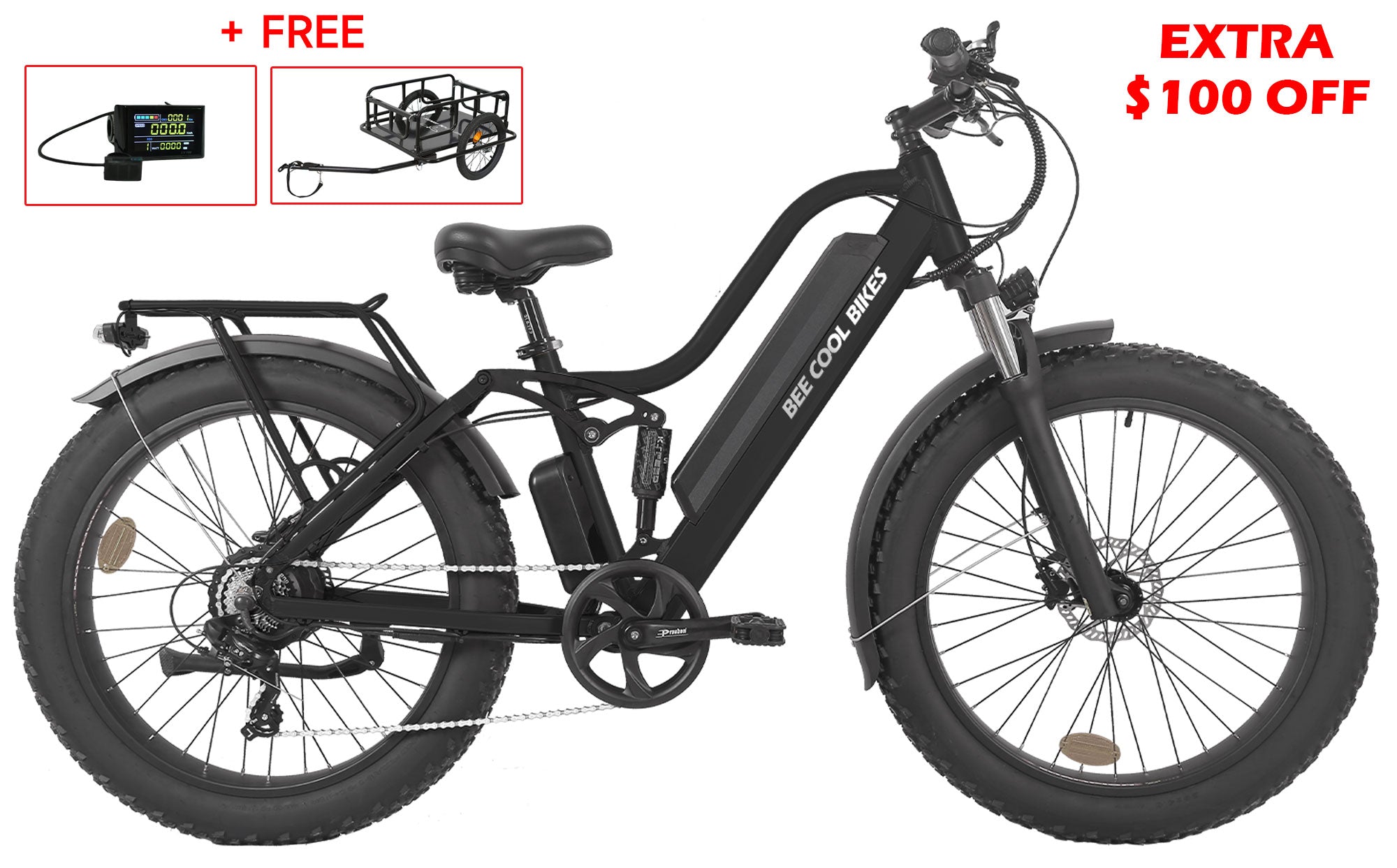 BeeCool Explorer E-Bike: High-Performance, Soft Tail Long Range