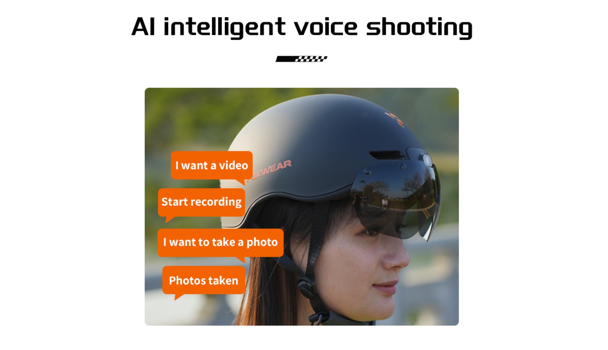 AI Voice Control Smart E-Bike Helmet with Camera