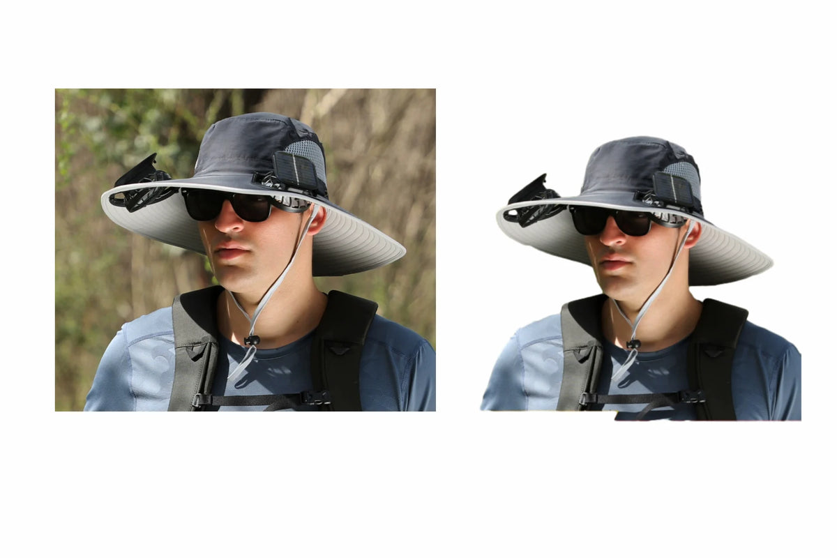 Solar Dual-Fan Hat for Summer Riding & Fishing