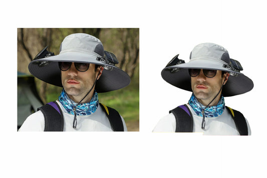 Solar Dual-Fan Hat for Summer Riding & Fishing