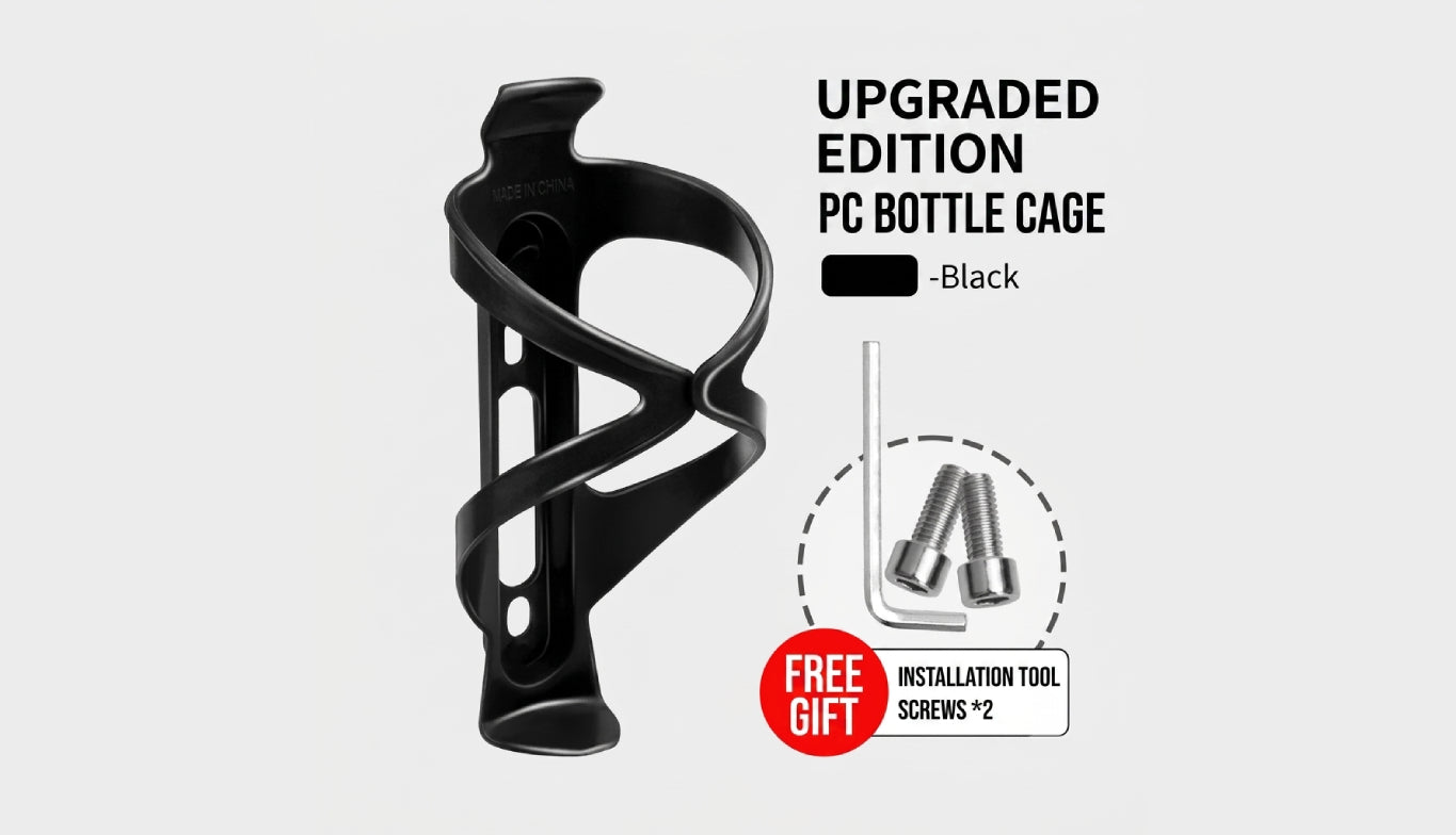 Upgraded PC Water Bottle Cage – Heavy Duty & Lightweight Bicycle Bottle Holder