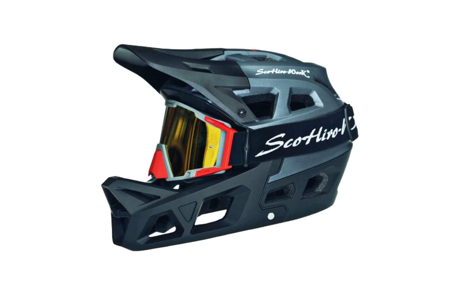 mtb full face goggles Full Face Mountain Bike Helmet for Men & Women With Goggles