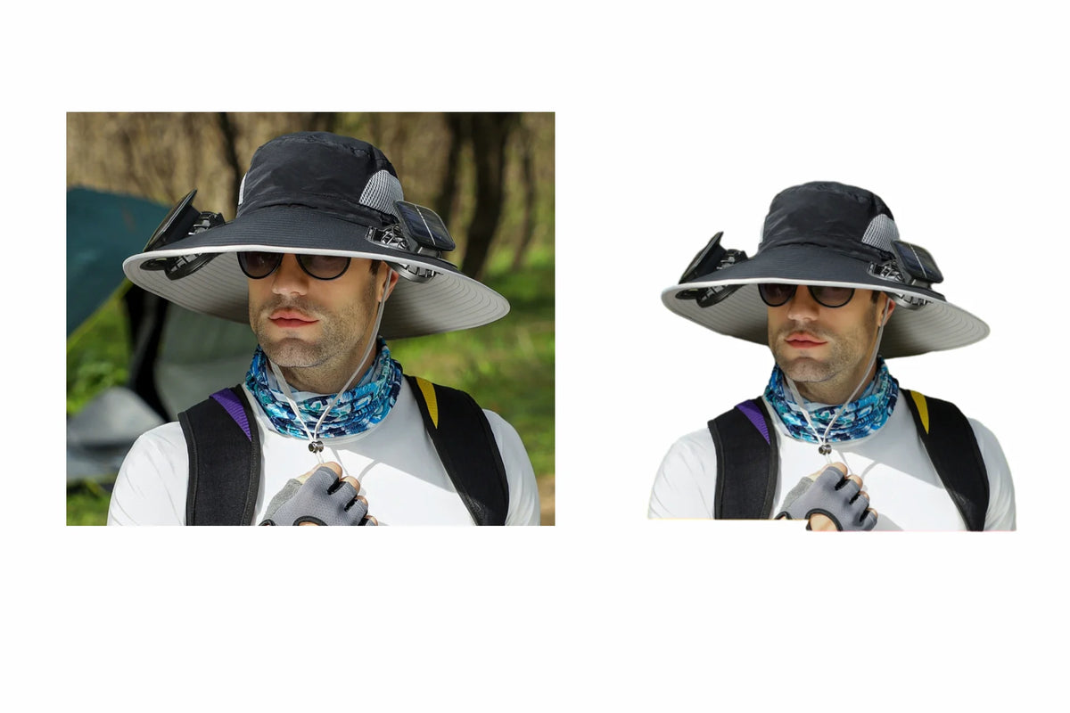 Solar Dual-Fan Hat for Summer Riding & Fishing