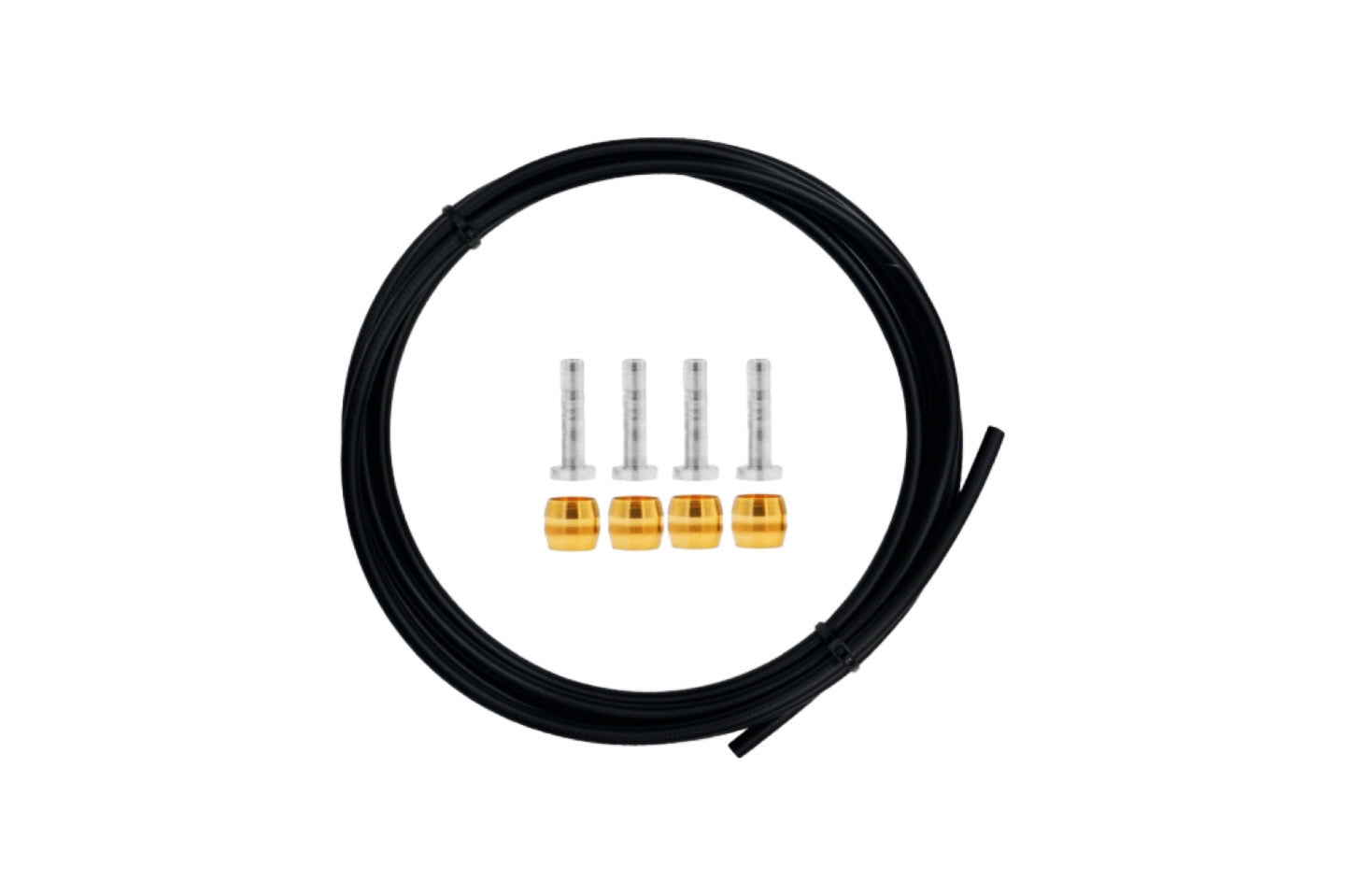 Hydraulic Brake Hose Kit 2500mm for Shimano Included 4 Brake Olives and 4 Connecting Inserts