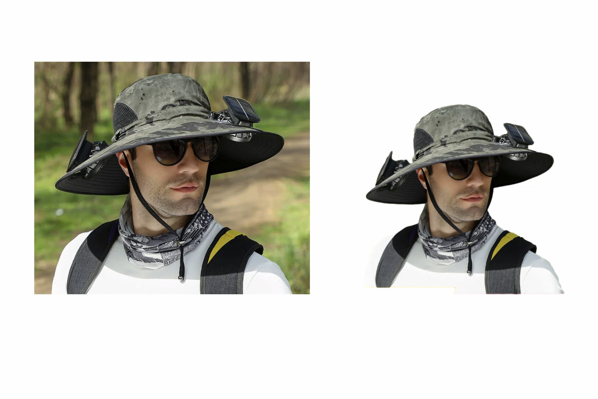 Solar Dual-Fan Hat for Summer Riding & Fishing