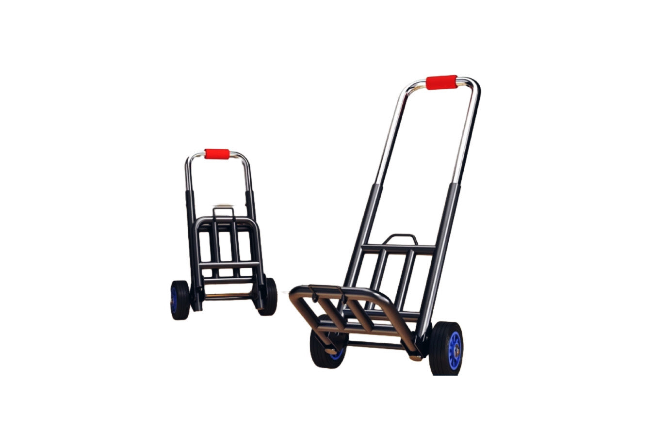 Heavy-Duty 165 Pound (lb) Capacity Aluminum Folding Hand Truck (Ebike Linkage Included)