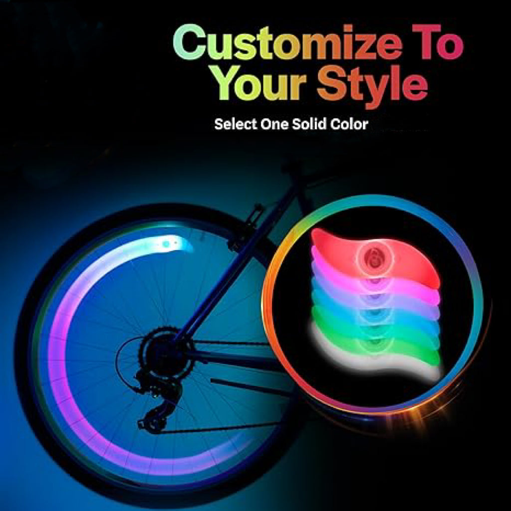 Beecool Led Bike Wheel Lights Multicolor, Bike Cycle Spoke Light