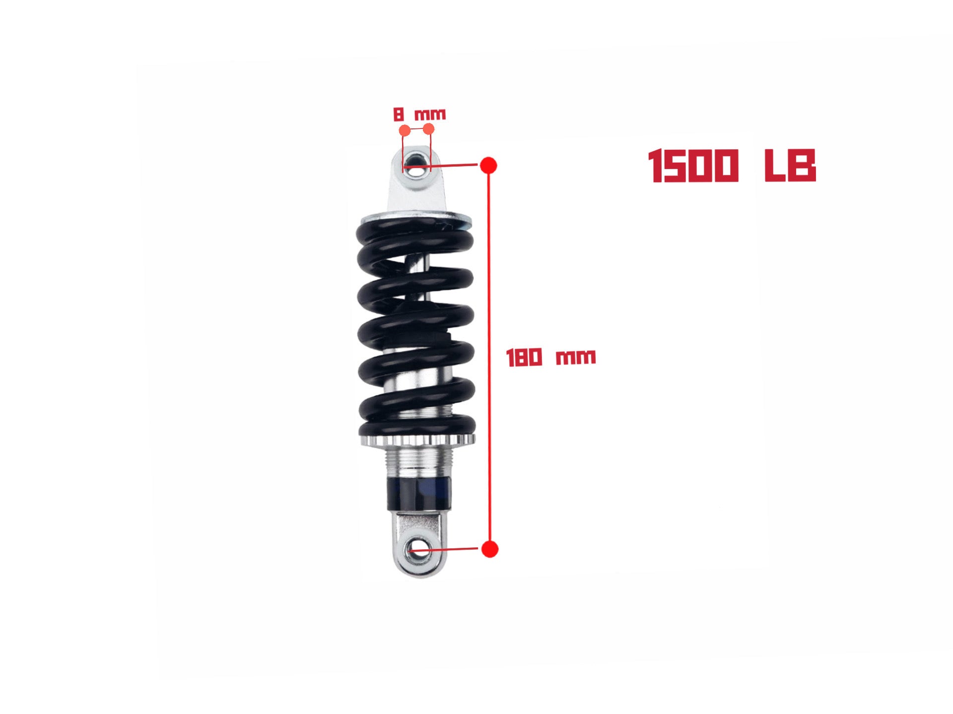 electric shock bicycle BeeCool Ebike Rear Shock Absorber Suspension, 1200 LB to 1500 LB