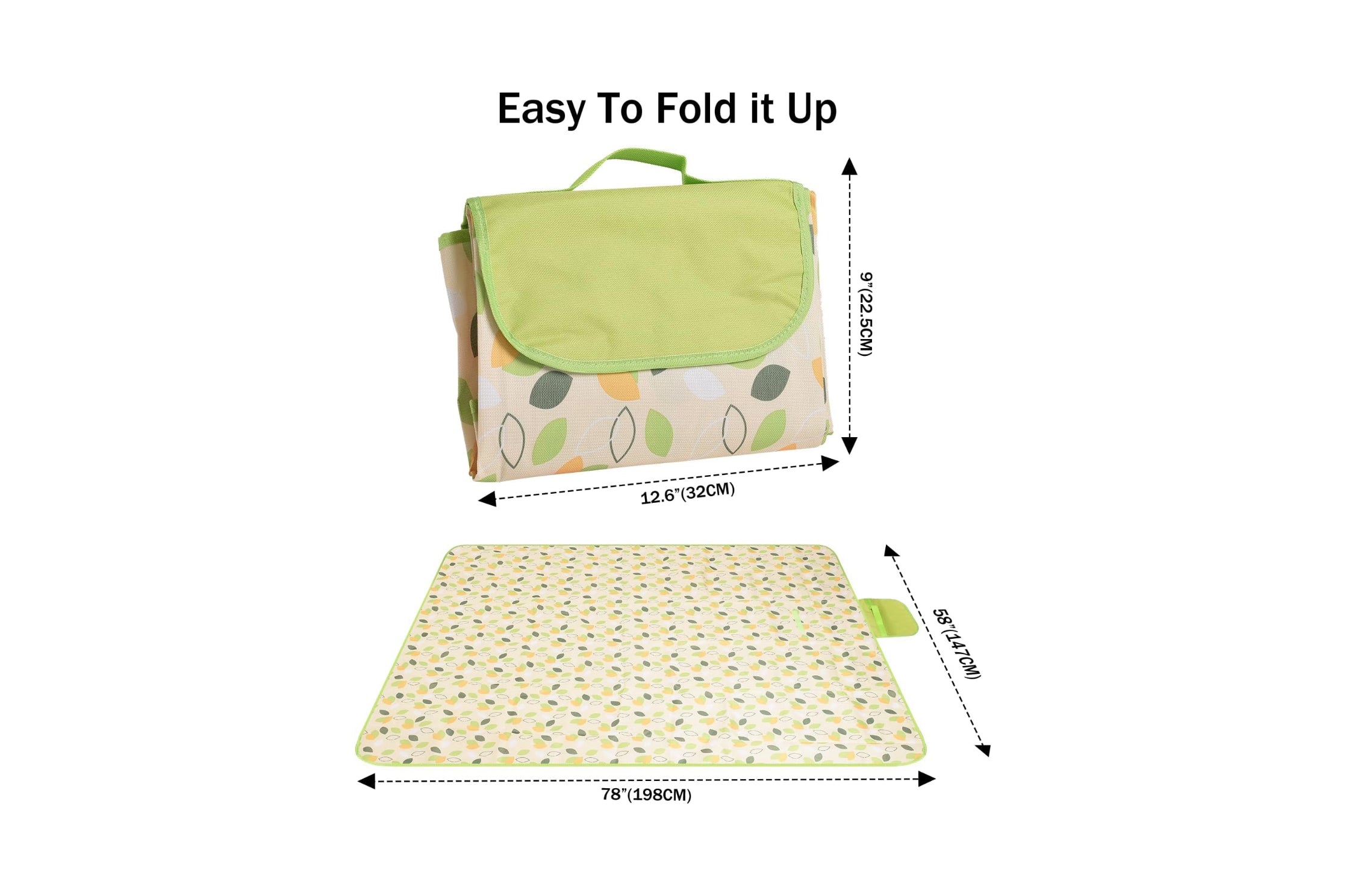 Outdoor Picnic Blanket Foldable Waterproof Light Weight & Handy