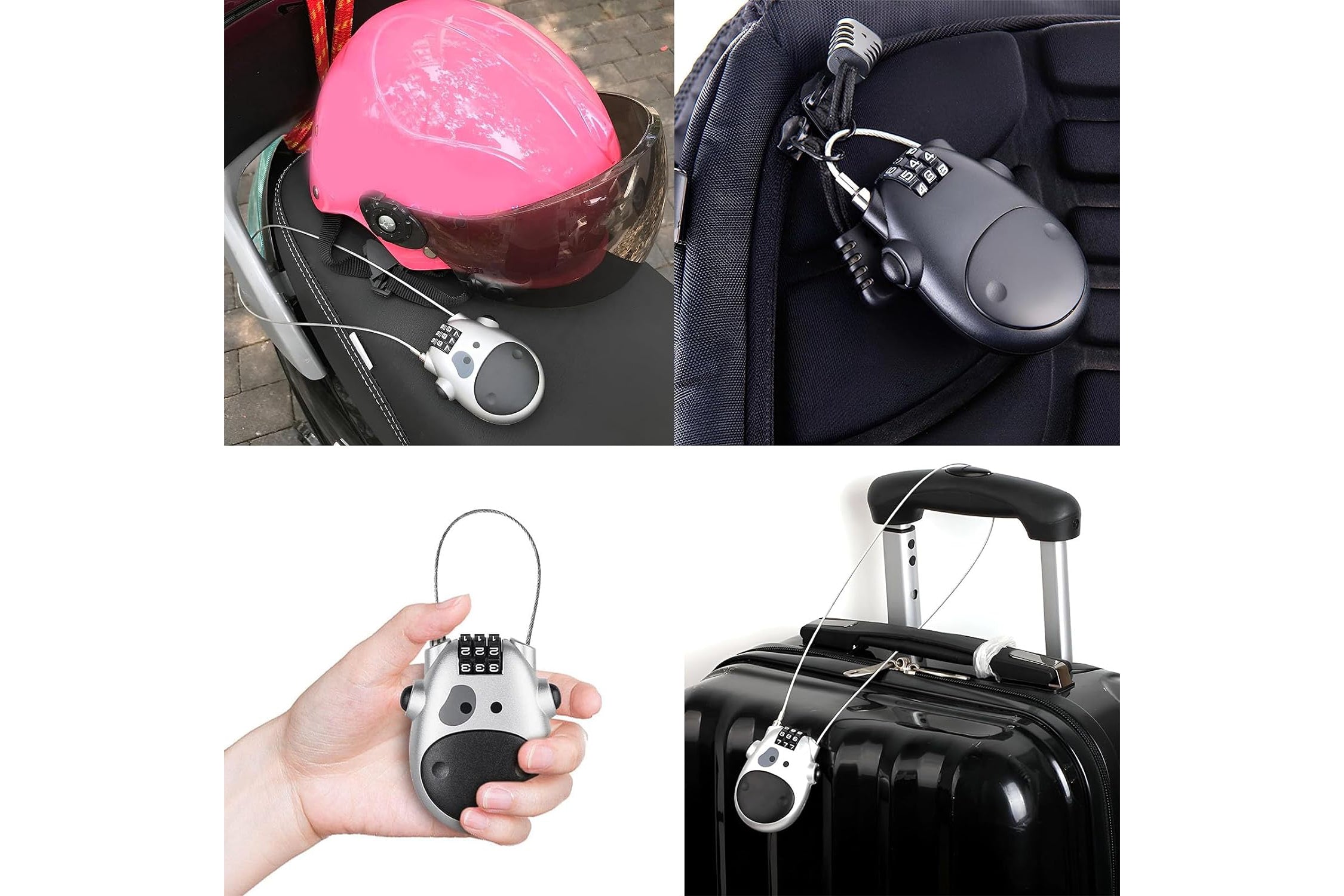 Anti-Theft Wire Security Lock Bicycle & Helmet Password Lock