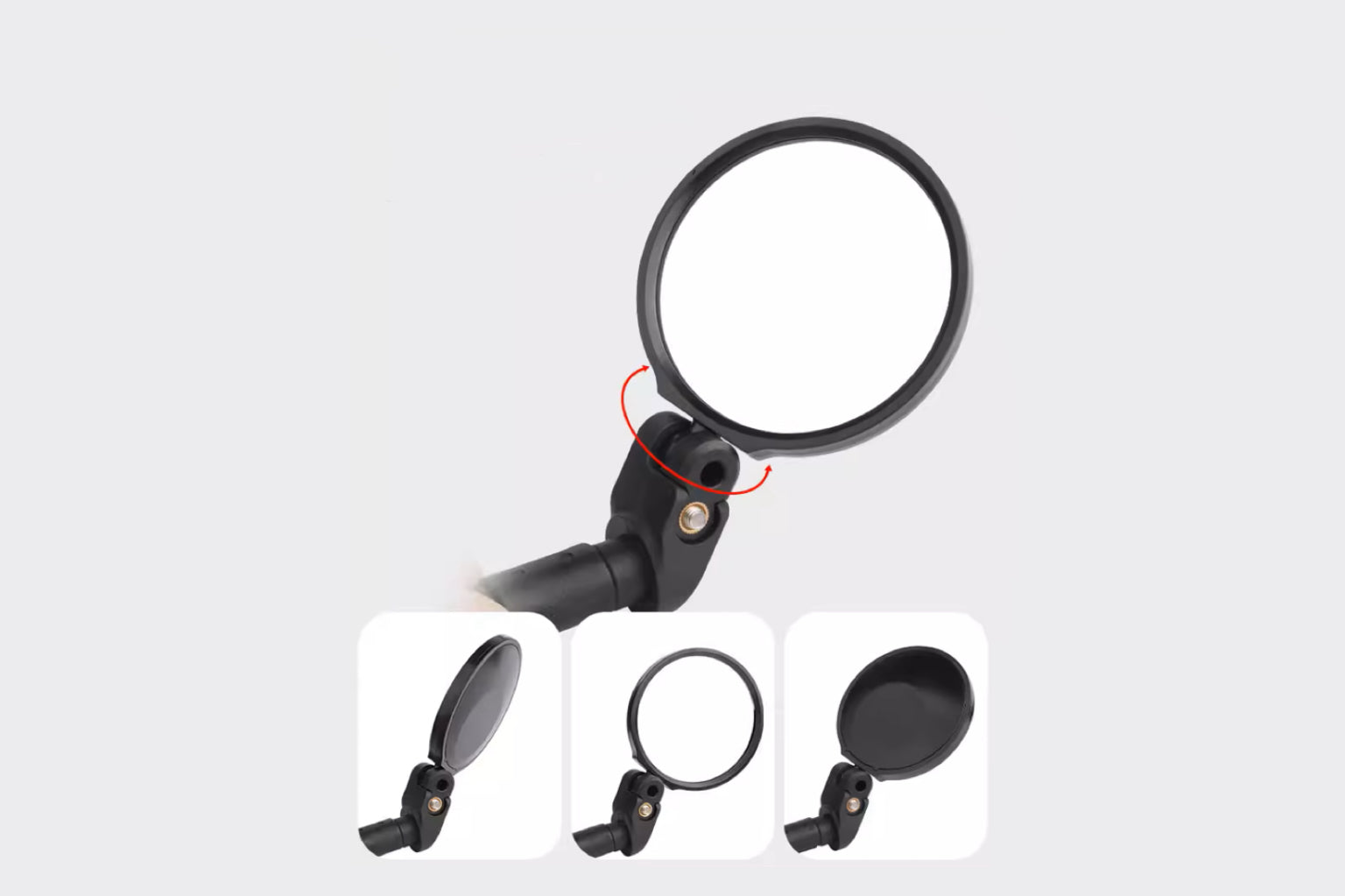 Handlebar Grip Insert Rear-View Mirrors (1 Pair)