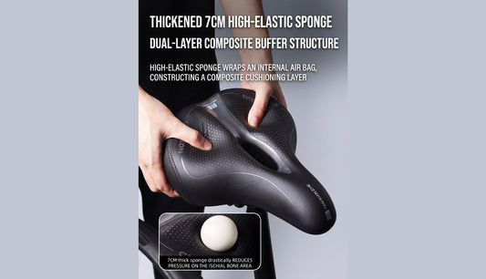 Adjustable Inflatable Dynamic Pressure-Relief Bicycle Seat Saddle