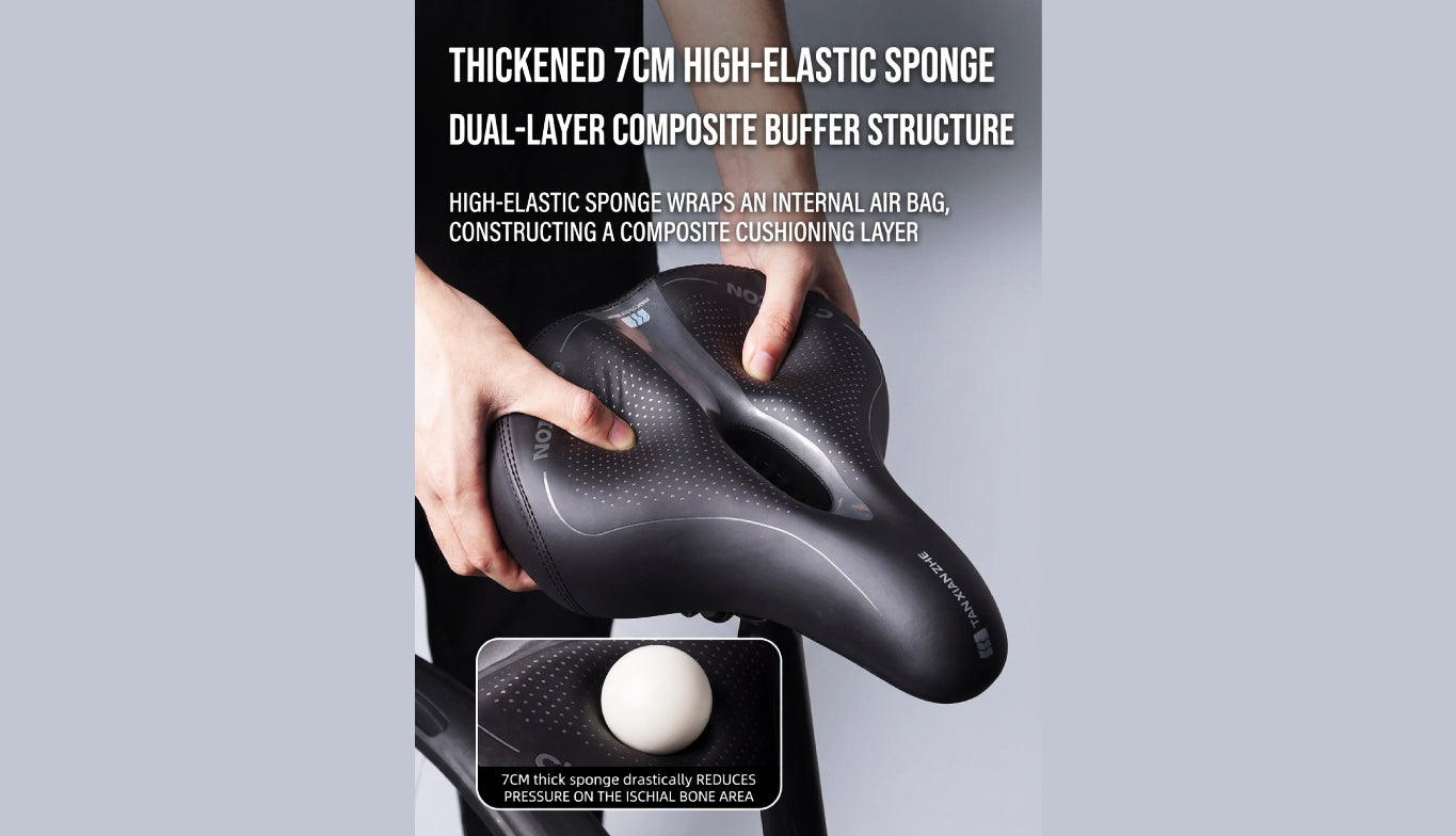 Adjustable Inflatable Dynamic Pressure-Relief Bicycle Seat Saddle