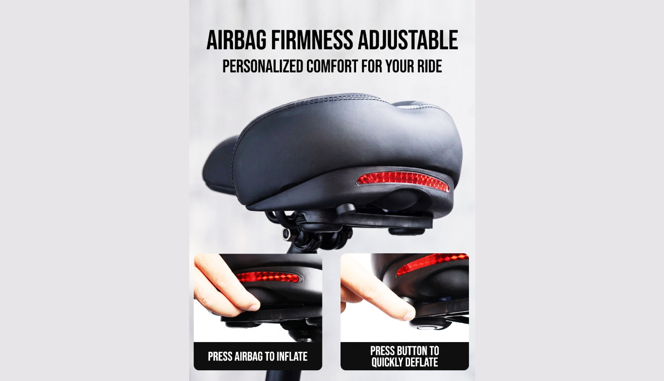 Adjustable Inflatable Dynamic Pressure-Relief Bicycle Seat Saddle