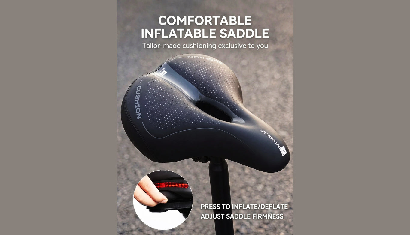 Adjustable Inflatable Dynamic Pressure-Relief Bicycle Seat Saddle