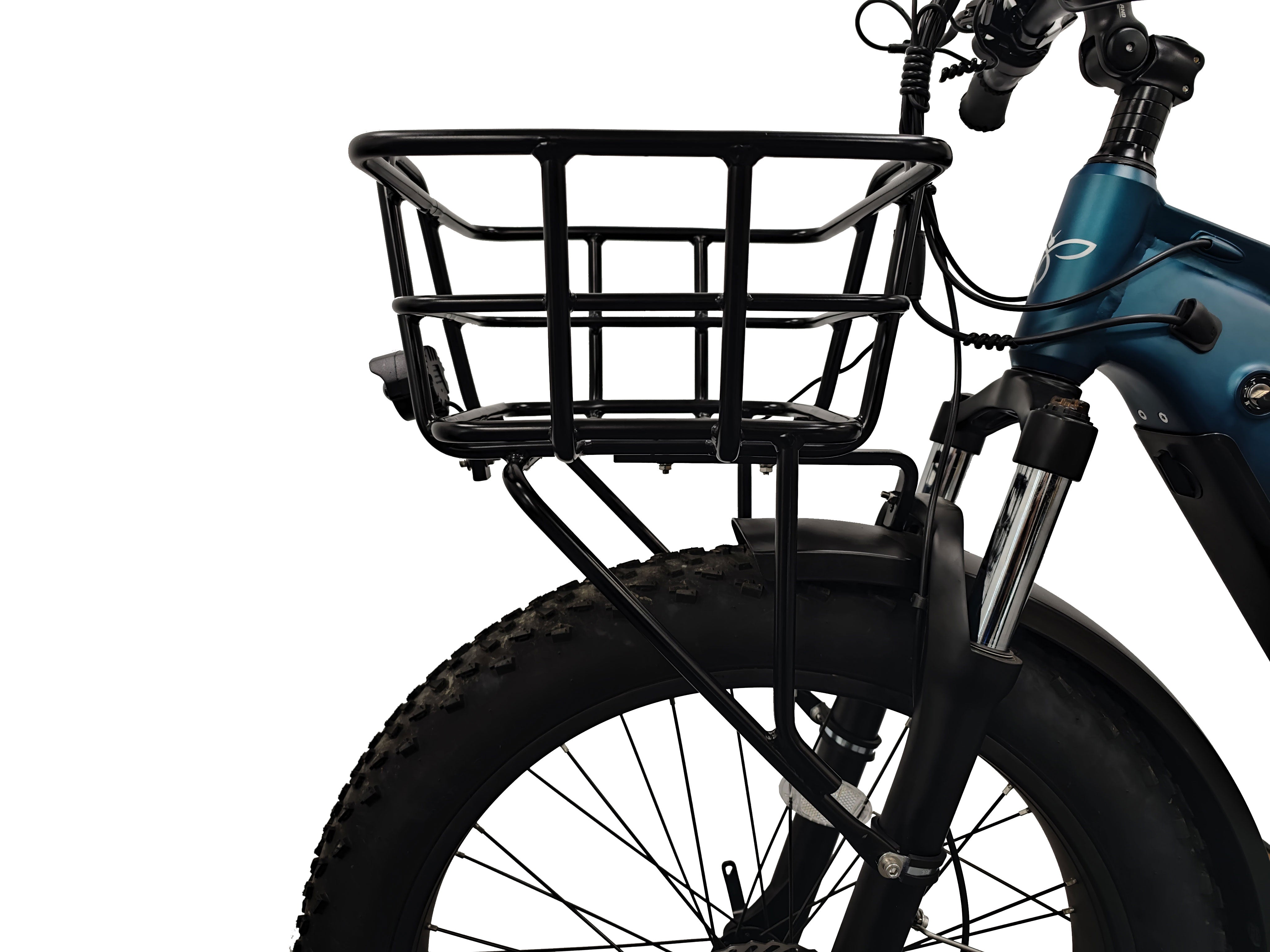 electric bicycle basket Rear Bike with Rainproof Cover and Cargo Net and Liner, Large Rear Bike Rack Basket for Bike, Heavy Duty Metal Rear Basket Perfect Mount for Bike WOOFOPT with a weight capacity of 20 pounds Euphree Ebike Front Basket |